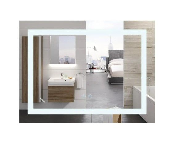 Дзеркало Mixxus WARM MR12-90x70-REVERSE з LED Touch, Anti-fog, димером, регулюванням яскравості (MI6675)