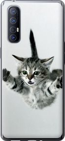 Чехол на Oppo Reno 3 Pro Летящий котёнок "2322u-1878-17620"