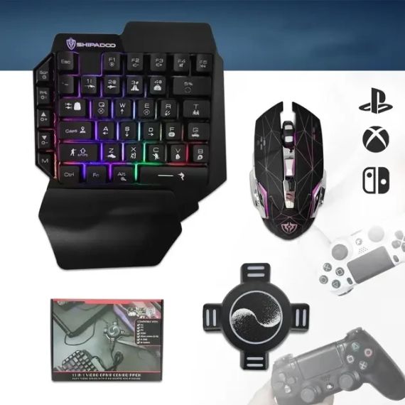 Набір з клавіатурою мишкою та конвертером Ігровий для консолей Combo Gaming Клавіатура Миша Хаб Mix Pro | Зображення 3