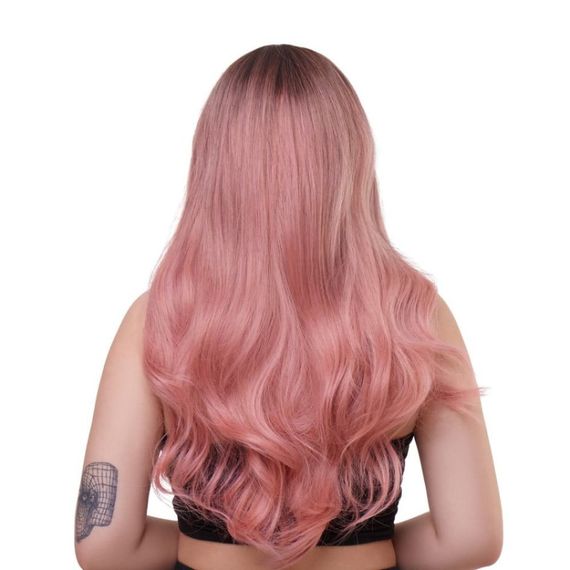 Перука довга хвиляста з чубчиком Fetish Hair омбре рожевий, 65 см Sex Aura | Зображення 2
