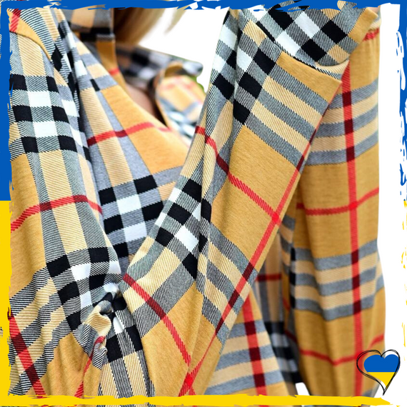 Костюм жіночий домашній рудний у клітинку. Костюм жіночий повсякденний S, M, L | Зображення 2