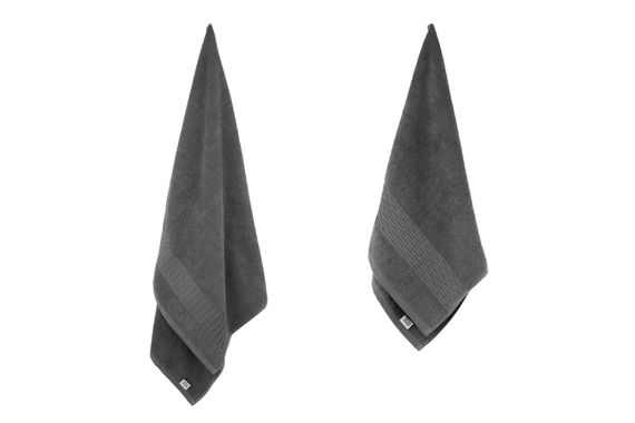 Набір рушників махрових Ardesto Lotus, 50х90см, 70х140см, 2шт, 100% бавовна, темно-сірий (ART2357MC) | Зображення 2