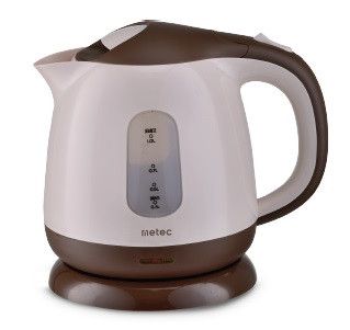 Електрочайник EK-01PBC 1л, 900-1100Вт, корпус пластик, кавовий Metec 700032