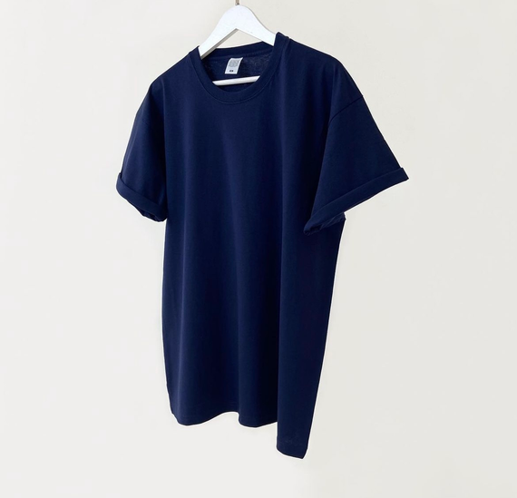 Мужская футболка классическая с коротким рукавом OW0001 цвет темно-синий размер М | Зображення 1