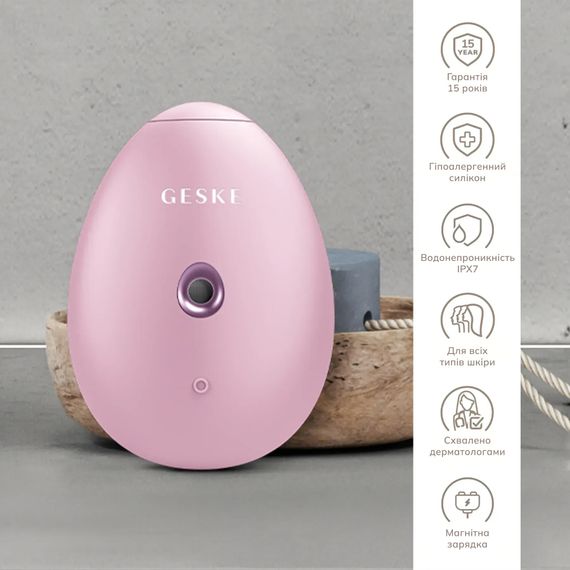Електронний освіжувач для зволоження обличчя GESKE Facial Hydration Refresher 4в1 gray, Рожевий | Зображення 2