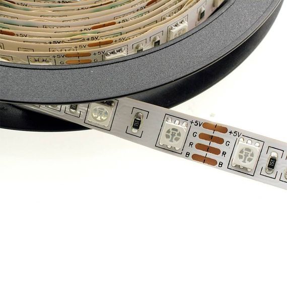 Світлодіодна LED стрічка PROLUM™ 5V; 5050\60; IP20; Series "S", RGB | Зображення 2