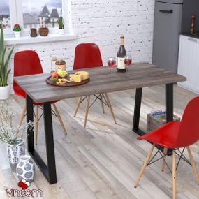 Стол обеденный Loft Design Титан дуб-палена