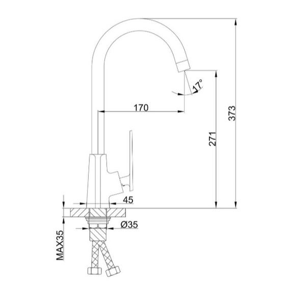 Змішувач для кухні Frap F4058 | Зображення 3