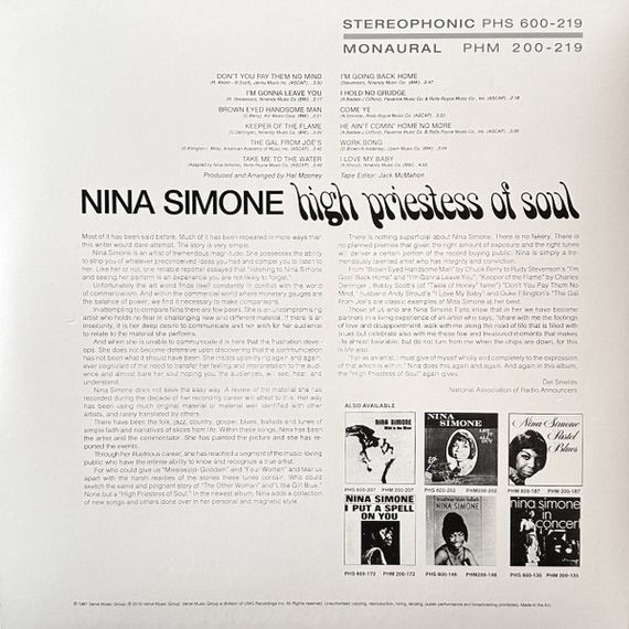 Вінілова платівка Nina Simone - High Priestess Of Soul [LP] | Зображення 1