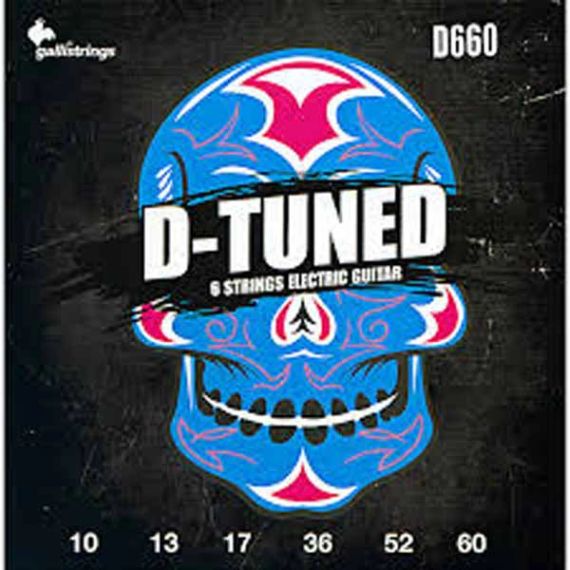 Струни для електрогітари Gallistrings D660 (.010-.060), D-Tuned, Steel/Nickel