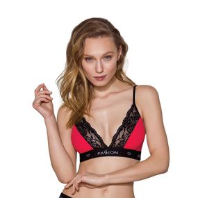 Еластичний топ з мереживом Passion TOP red-black, XL