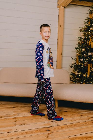 Піжама дитяча "Family look" Носи своє 104 Синій (p-7567-179521) | Зображення 8