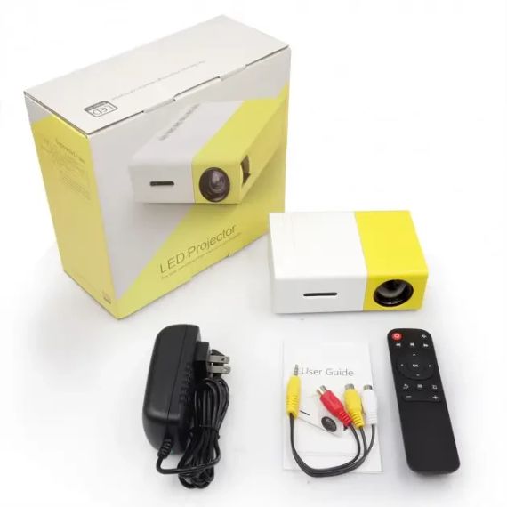 Мультимедійний портативний проєктор UKC YG-300 з динаміком White/Yellow | Зображення 5