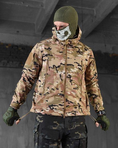 Демісезонна тактична куртка Soft Shell Windstoper мультікам ВТ6541 | Зображення 2