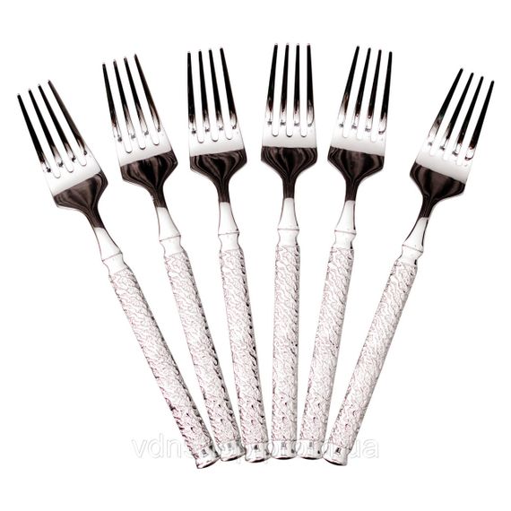 Набор десертных вилок 6 штук из нержавеющей стали 15.5 (см) Серебро HP-8-36