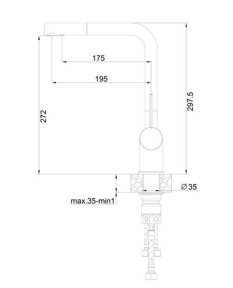 Кухонний змішувач Fabiano FKM 31.12 SS Cream 8231.401.0093 | Зображення 1