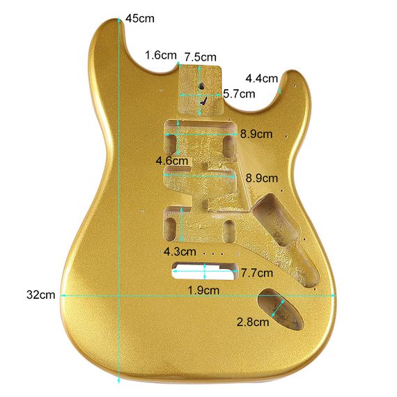 Корпус дека st stratocester под fender электрогитара gold | Зображення 4