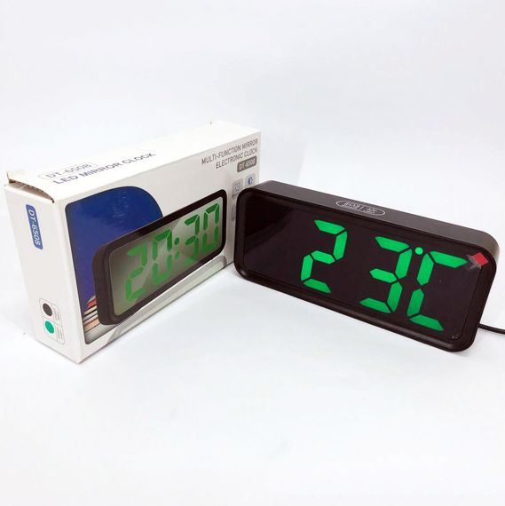 Настільний електронний годинник цифра DT-6508, Настільний годинник з термометром і вологоміром JH-91 | Зображення 6