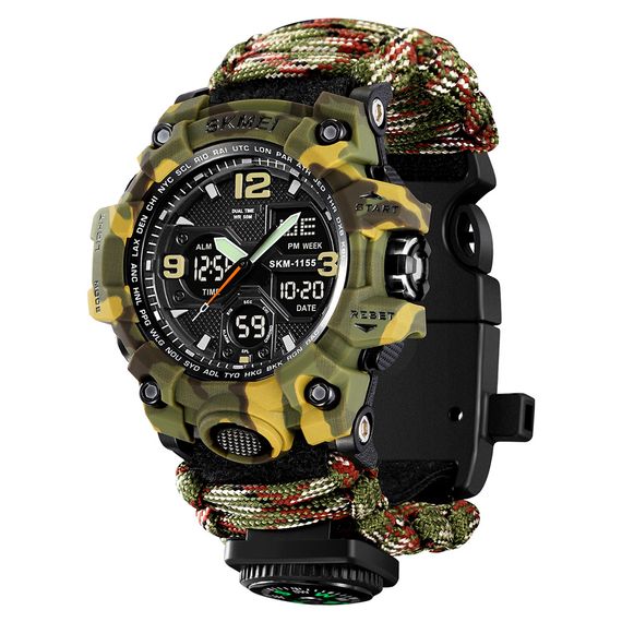 Чоловічий годинник Skmei 1155BNCMGN Camo Green | Зображення 2
