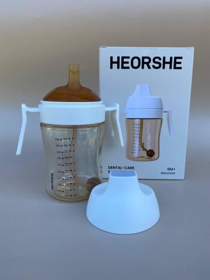 Поїльник дитячий HEORSHE 300 мл Білий | Зображення 1