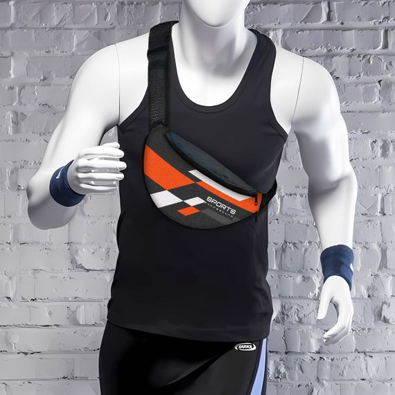 Сумка-бананка мужская/женская Sport 32×16 см с расширителем поясная сумка или сумка через плечо (02901) | Зображення 1