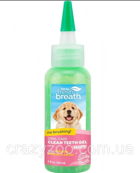 Гель для догляду за ротовою порожниною для цуценят TropiClean Fresh Breath Clean Teeth Gel 59 мл 001954 | Зображення 1