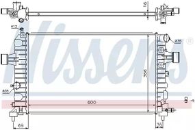 Радіатор охолодження двигуна VAUXHALL ASTRA, OPEL ASTRA, NISSENS (630744)