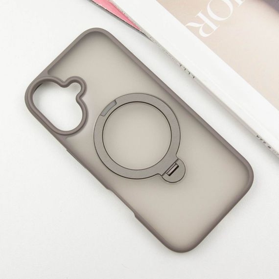 TPU+PC чохол Metal Buttons with MagSafe Colorful HQ Ring для Apple iPhone 16 (6.1") | Зображення 1