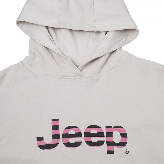 Толстовка JEEP HOODED CROPPED SWEATSHIRT Striped Print | Зображення 2