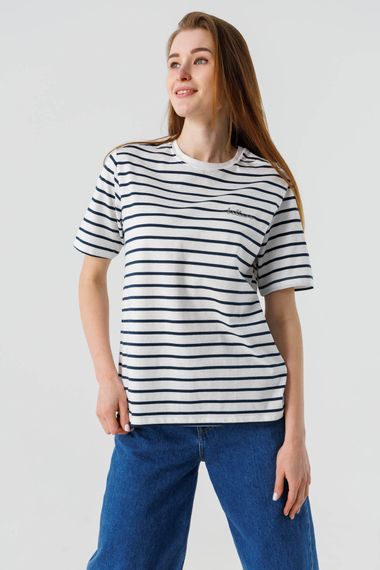 Футболка з візерунком жіноча Pepper mint BX-20 XL Біло-синій (2000990472564)