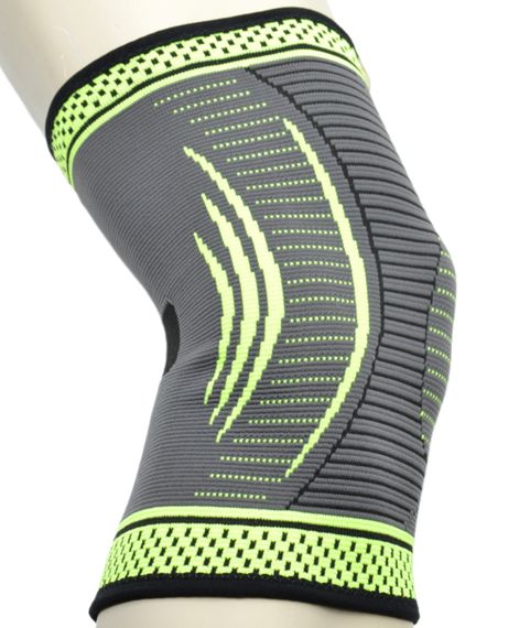 Компресійний наколінник Мадмакс MFA-284 3D Compressive knee support Dark grey/Neon green M | Зображення 5