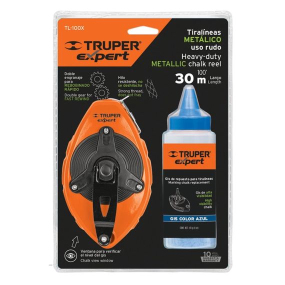 Разметочный шнур Truper 30 м с флаконом мелового порошка в комплекте (TL-100X) | Зображення 1