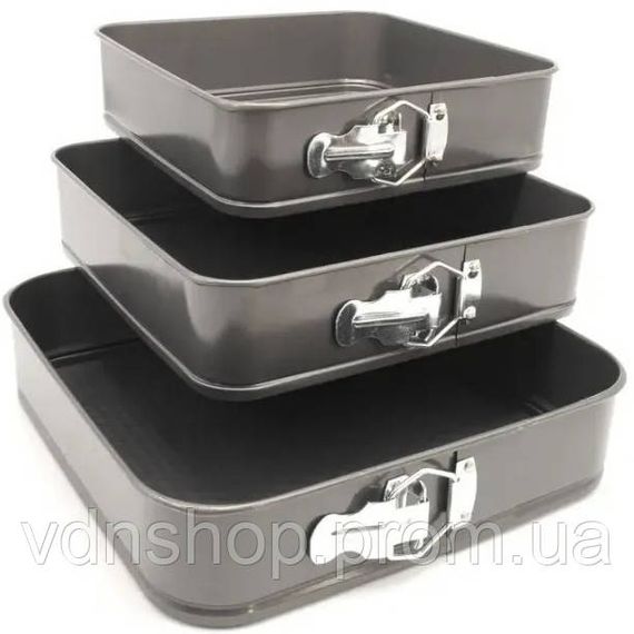 Кращі форми для випічки, Набір для складання торта Набір круглих листів зі сталі випічки KC-34 | Зображення 4