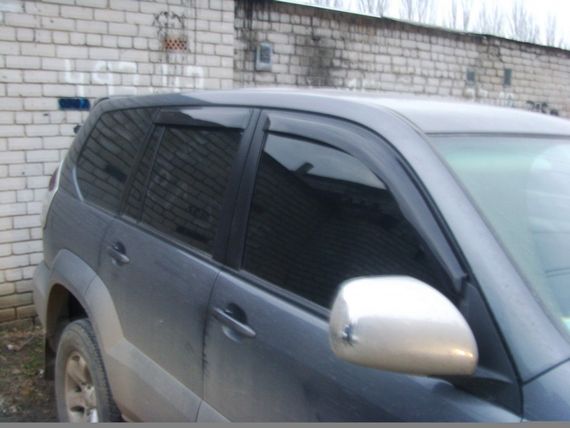 Ветровики (4 шт, HIC) для Lexus GX470 | Зображення 2