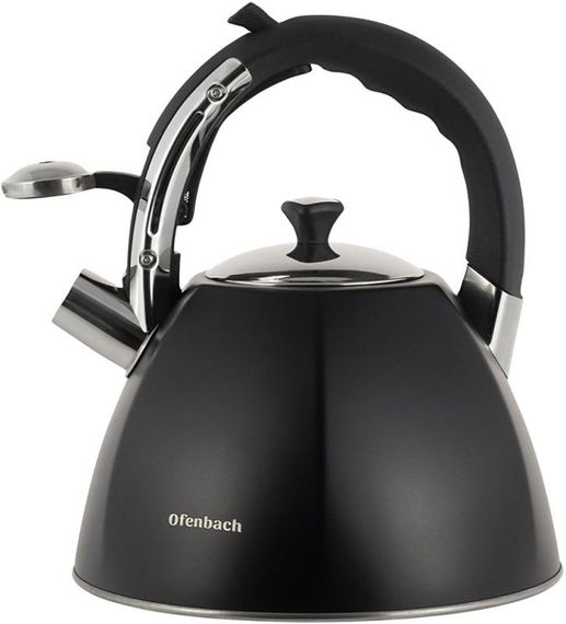 Чайник Ofenbach Augsburg Black 3.2л зі свистком, нержавіюча сталь, чорний | Зображення 2