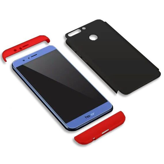 Чохол GKK 360 градусів для Huawei Honor V9 колір Чорно-Червоний | Зображення 3