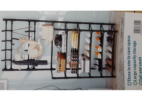 Універсальний вішак для одягу New simple floor clothes rack size 60X29.5X151 см Чорний | Зображення 4