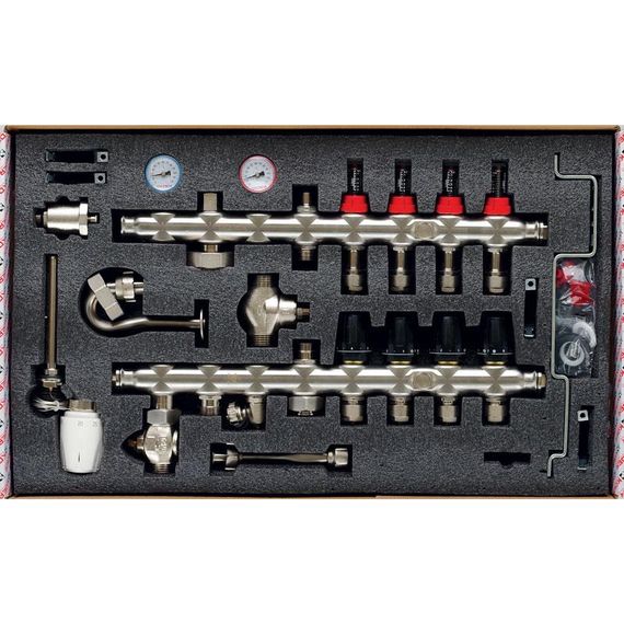 Колектор з вбудованим зміш. вузлом Koer KR.S1012-4 1 "х4 SUS304 і євроконус 3 / 4-16 (KR2937) | Зображення 1