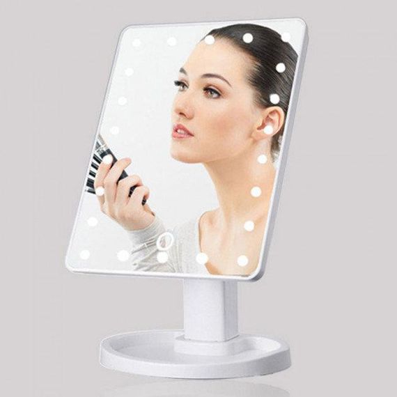 Зеркало led mirror 16 LED Mirror White, Зеркало для макияжа современное с подсветкой KA-40 | Зображення 5