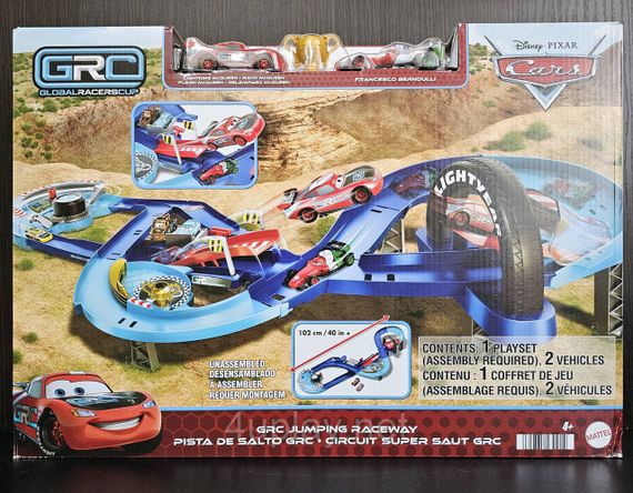 Трек Тачки Траса для стрибків Блискавка МакКвін Оригінал Disney Cars GRC Jumping Raceway Lightning McQueen Mattel | Зображення 6
