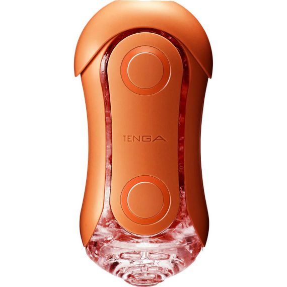 Мастурбатор Tenga Flip Orb — Sunset Orange, з можливістю зміни тиску та стимулювальними кульками всередині | Зображення 3