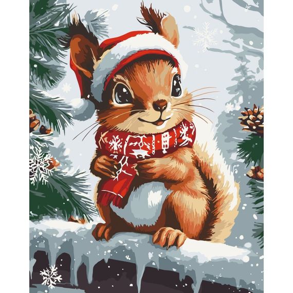 Картина по номерам "Зимняя белка" 11581-AC 40х50 см