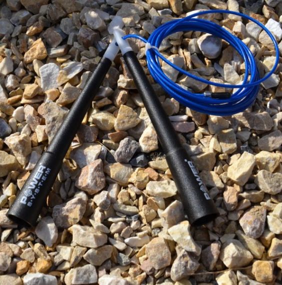 Скакалка швидкісна Power System PS-4033 Crossfit Jump Rope Blue 2,8 м (PS-4033_Black-Blue) | Зображення 4