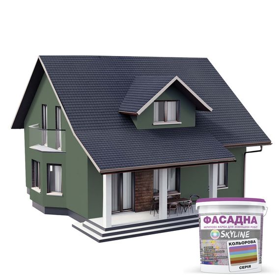 Краска Акрил-латексная Фасадная Skyline 5010-G30Y Хаума 5л | Зображення 2