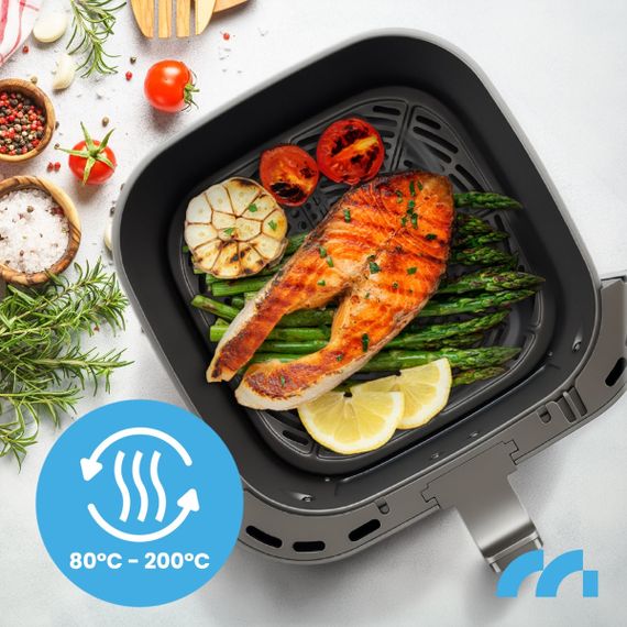 Мультипіч Maltec AirFryer2000W-8LB, 8 л, аерофритюрниця без олії з віконцем і підсвіткою | Зображення 8