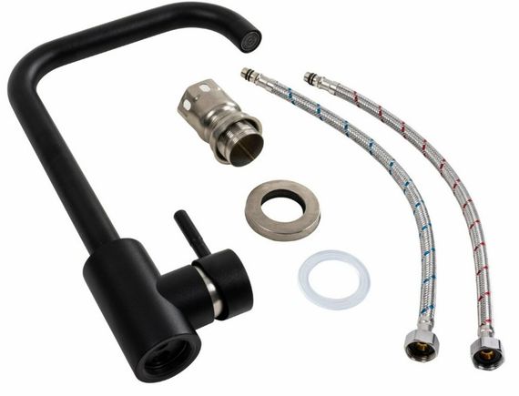 Змішувач для кухні Platinum NS02B (3008B) Чорний (SP000039884) | Зображення 1