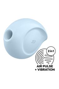 Вакуумный клиторальный стимулятор 2 в 1 Satisfyer Sugar Rush голубой Sex Aura