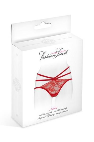 Трусики з відкритою попкою Fashion Secret Nadia Red | Зображення 2