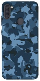 Чохол IBANAN Синій камуфляж для Samsung Galaxy A11, Синій