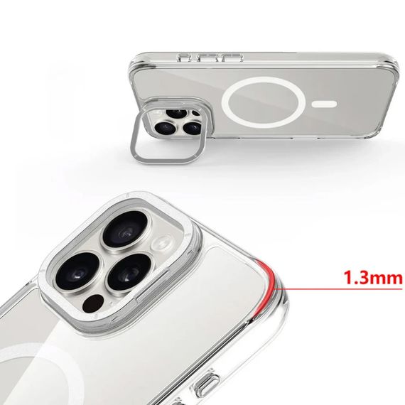 Чохол TPU Space Case Apex with Magnetic Fit для Apple iPhone 16 Pro Max (6.9") Silver | Зображення 2